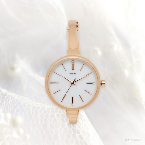 Fieldwork Women's Analog Watch with Metal Band, Shell Dial, and Pink Gold Strap (JN024-3)