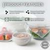 20*20cm Silicone Reusable Food Storage Silicone Lids Plastic Wrap Food Microwave Splatter Cover Dishwasher Kitchen Tools