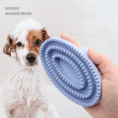 Fashional Puppy Wash Tools Flexible Pets Supplies Massage Rubber Bristles Curry Comb Dog Bath Brush Cat Massage Comb