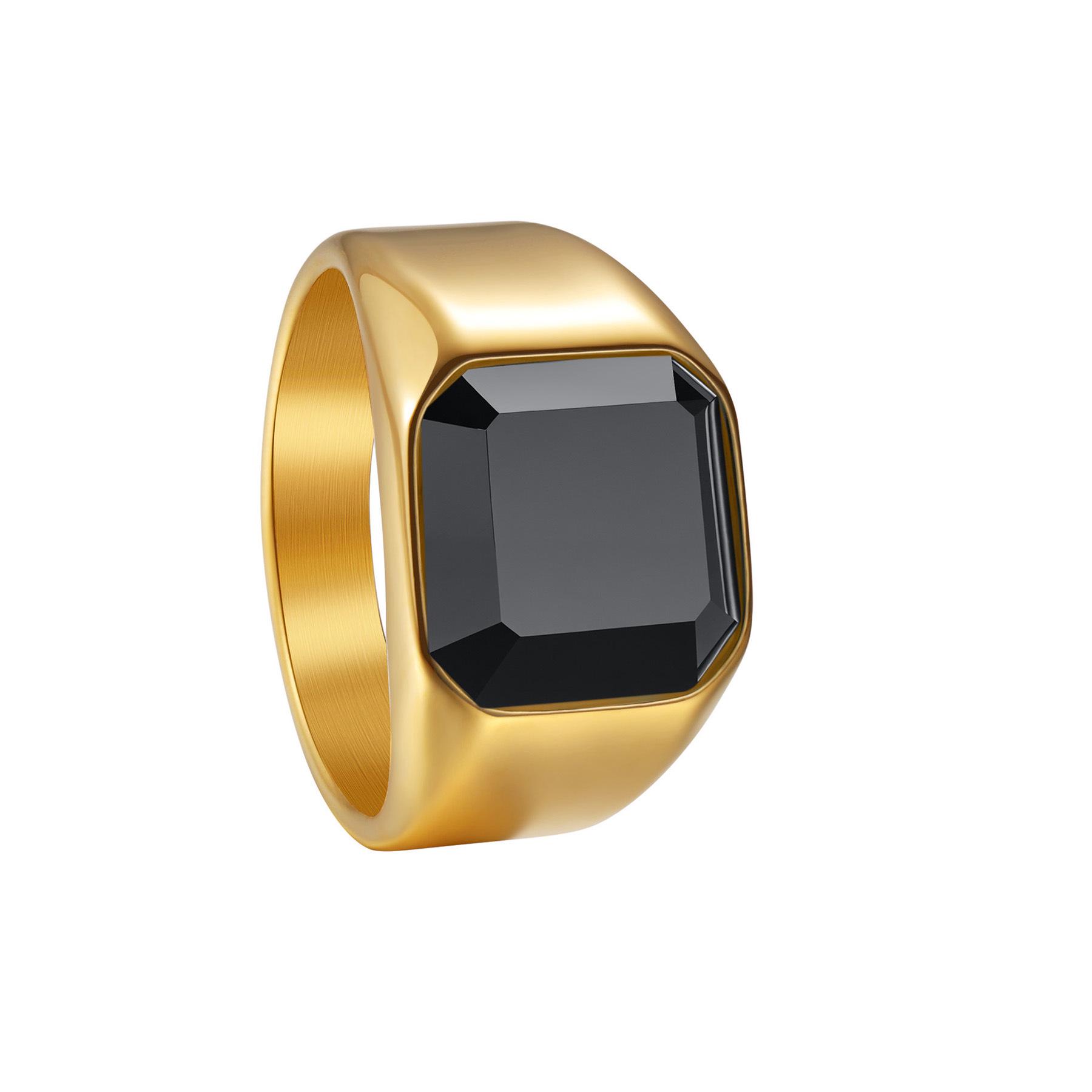 

Европейско-американское мужское кольцо из титановой стали с инкрустацией искусственными драгоценными камнями Size 10