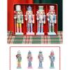 4PC Colorful Soldier Figures Cartoon Wood Soldier Doll Christmas Trees Hangers Decorations Table Decors for Holiday