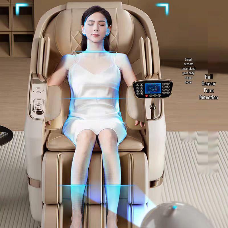 Dual-Rail Smart Massage Chair: Compact Full-Body Luxury Electric Sofa
