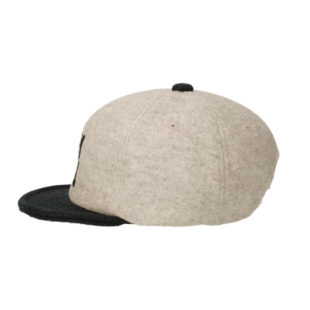 Basiquenti Half Logo Umpire Cap Melton Short Brim New York Washable Antibacterial Deodorizing Quick Dry Unisex Wine Free Size