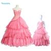 Wicked Glinda Dress for Children Pink Glinda Cosplay Costume Dress Halloween Dance Party Show for Girls Role-Playing Party Outfit