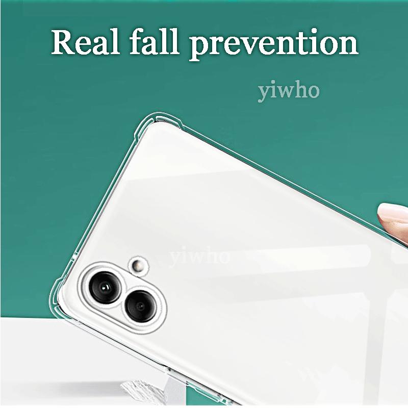 Luxuriöse transparente weiche Silikonhülle für Samsung Galaxy A04 Stoßfest Transparent 04a A 04 SM-A045F/DS 6,5" Handyhüllen Rückseitenabdeckungen