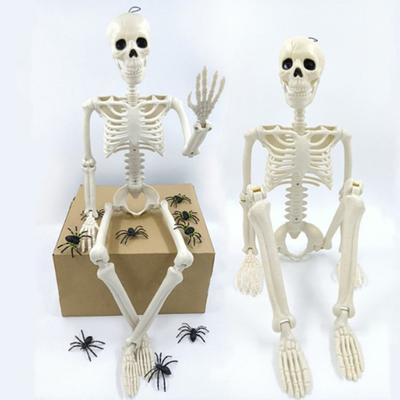 Halloweenowy Szkielet Całego Ciała z Ruchomymi Stawami Realistyczny Szkielet Człowieka Dekoracje na Imprezę Nawiedzony Dom