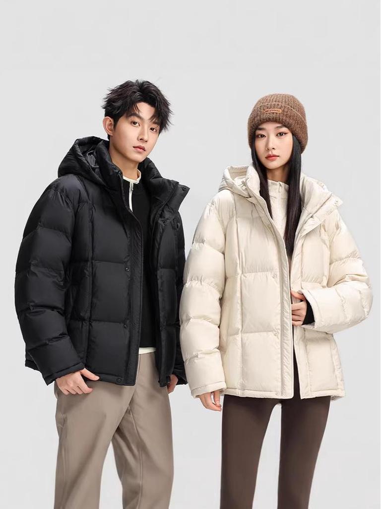 Men's 2025 Short Hooded Winter Down Puffer Jacket - Thick, Warm, High Fill Power