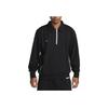 Nike Dri-Fit Quarter-Zip Soccer Pullover With Logo Print Men Tops Black FB6807-010