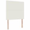 Box Spring Bed in Cream and White 120 x 190 cm Cord Fabric