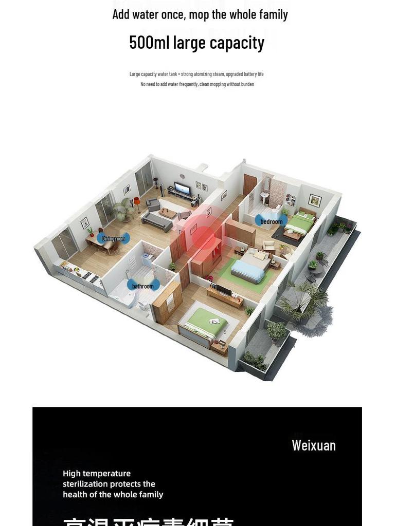 Bestselling Cross-Border Handheld Steam Mop - Multifunctional High-Temperature Cleaning Machine