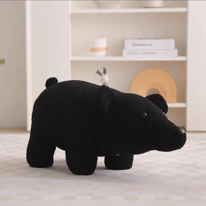 Simple Animal Stool Made of Solid Wood High Resilience Cotton Stool Living Room Chairs Bedroom Ottoman Furniture Home Decor