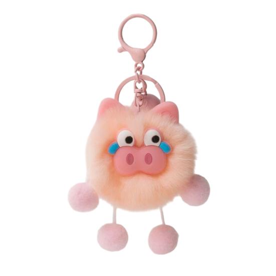 Keychain Cartoon Plush Doll Charm Decorative Keychain Soft Stuffed Toy Key Holder Backpack Bag Accessory
