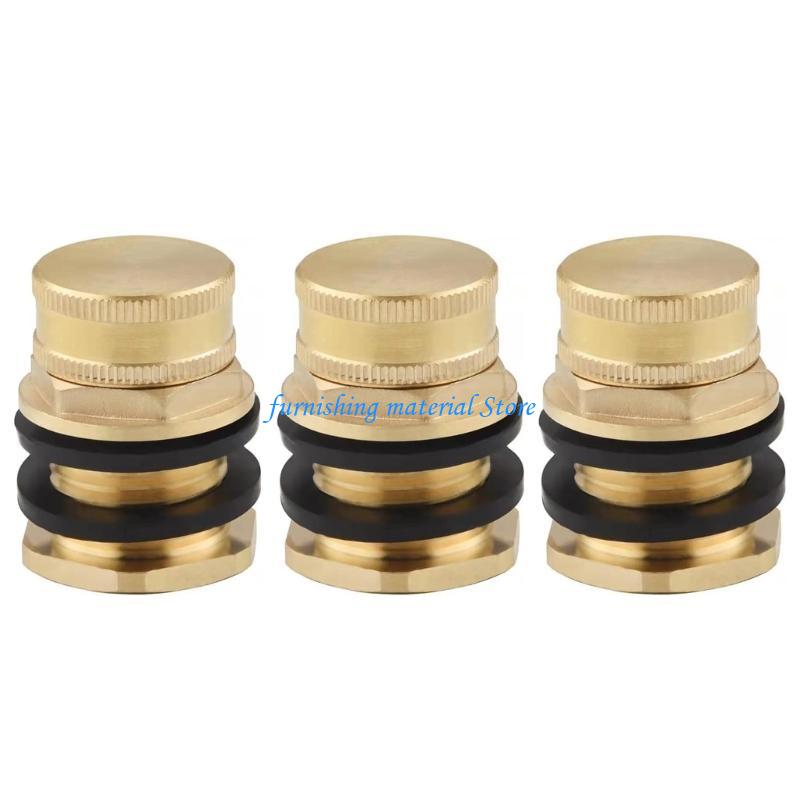 Y5GD 3 Stück Wassertankanschluss Messing Schottenverschraubung 1/2" Innengewinde auf 3/4" GHT Außengewinde Kein Lecken oder Verrutschen Anschluss