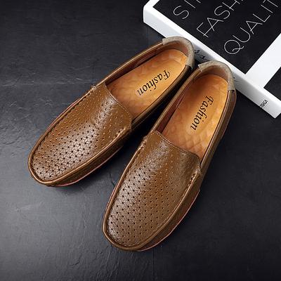 Sommer 2025 Neue Herrenmode Große Lässige Lederschuhe Atmungsaktiv und Bequem Fahrerschuhe Herrenschuhe Zapatos De Hombre