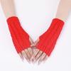 Winter Acrylic Fibre Arm Warmer Fingerless Design Stretchy Gloves Wrist Warmer for Women Outdoor Adventure Daily Wear