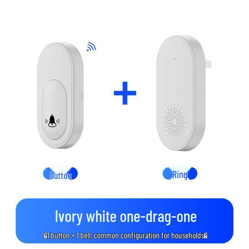 Long-Range Wireless Doorbell with Loud Volume, Ideal for Elderly Care and Remote Control, One-to-One or One-to-Two Connection