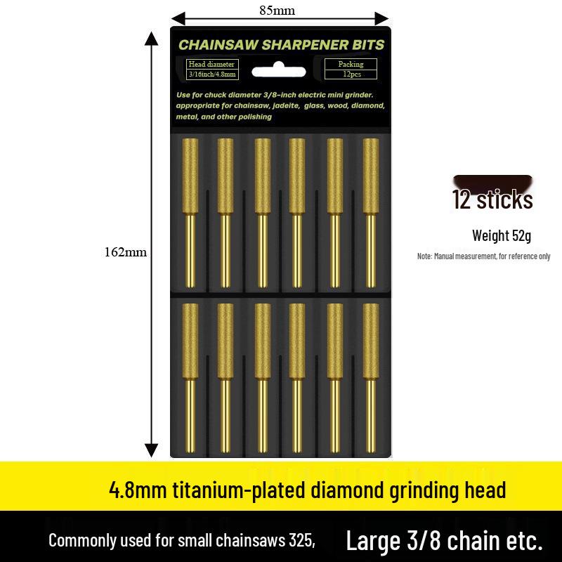 Electric Chainsaw Chain Sharpener Set with Abrasive Grinding Heads