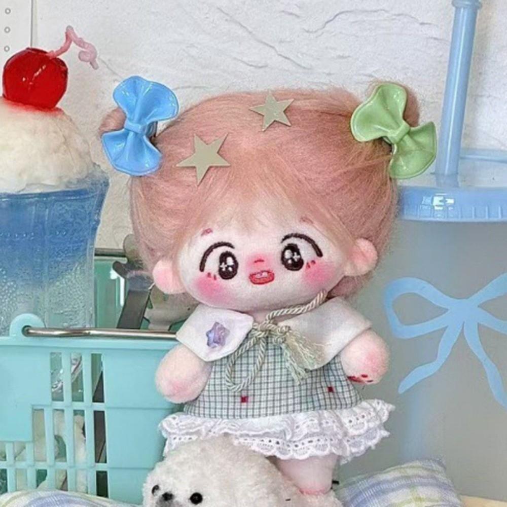 1 Set Outfit 10/20cm Cotton Doll Clothes Plaid Skirt 10cm Doll Clothes  Doll Accessories