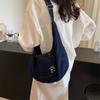 Torebka na ramię Denim Crossbody Bag Jednolity kolor Damska torba typu tote o dużej pojemności