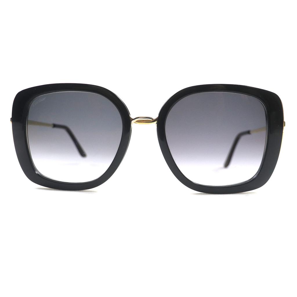 Very Good Cartier Sunglasses Trinity With Logo Black Mens CT0246S 001 Used