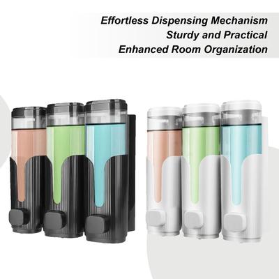 3in1 Geteilte Flasche Handbrause Seifenspender Nachfüllbar Manuell 3 Flaschen Auslaufsicher Badezimmer Wandmontage Seifenspender