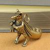 Brass Zodiac Animal Vintage Decoration Brass Statue Wealth Prosperity Chinese Style Antique Copper Miniature Home Decor Crafts