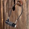 4-digit Steel Cable Lock Multifunctional Suitcase Lock Lightweight Cable Password Lock  Helmet