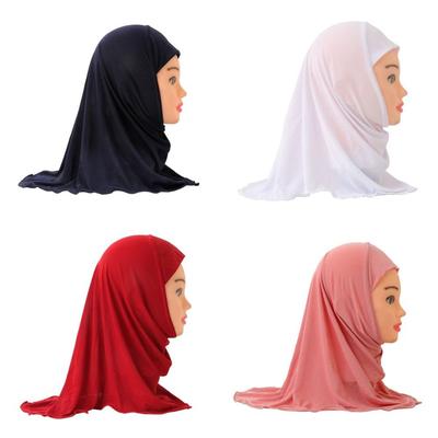 50cm Soft Girls 2 To 7 Years Old Islamic Scarf Shawls Kids Muslim Hijab Children Turban