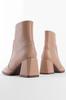 Women Modern Stylish Fashion Blunt Toe Side Zipper Brown Women's Boots