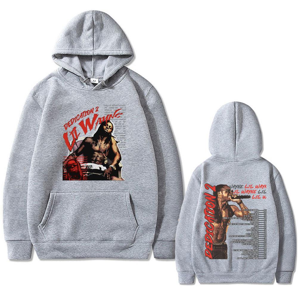 Rapper Lil Wayne Dedication Graphic Print Hoodie Men Women