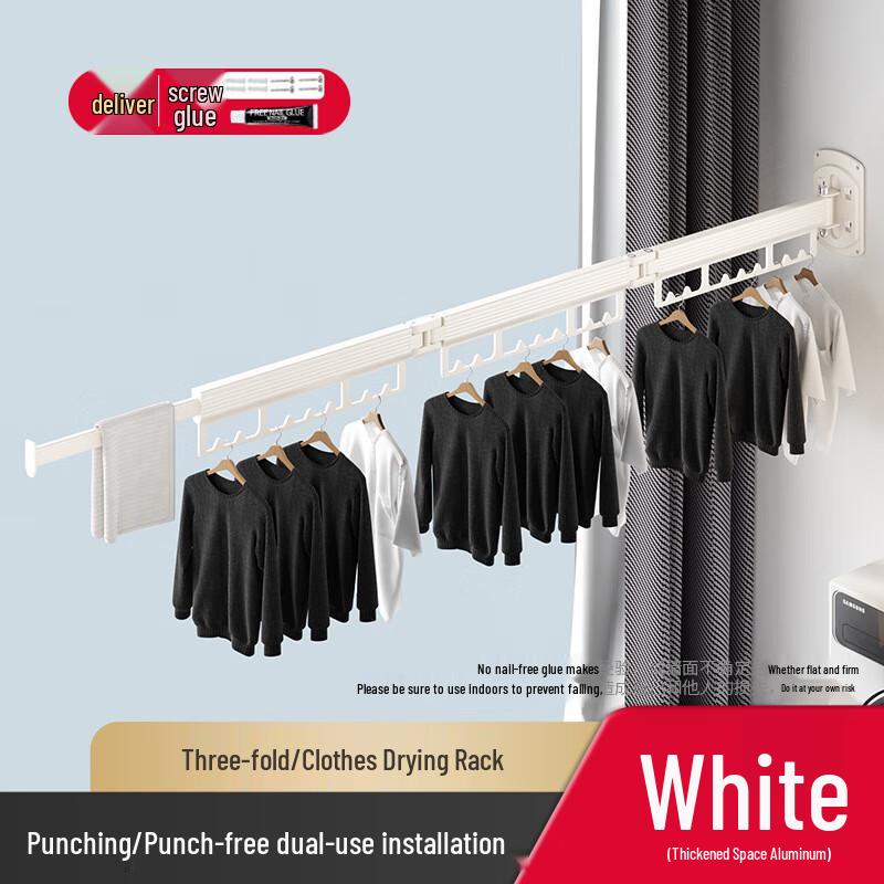 

Danle Space Aluminum Foldable Wall-Mounted Clothes Drying Rack