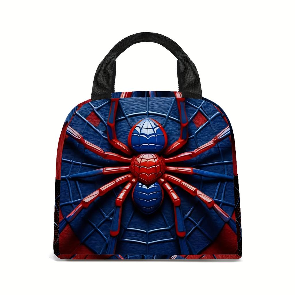 Spider Printed Lunch Bag, Insulated Tote Bag, Portable Handbag, Tote Bag Ice Bag Lunch Bag Multifunctional Lunch Bag, Insulated