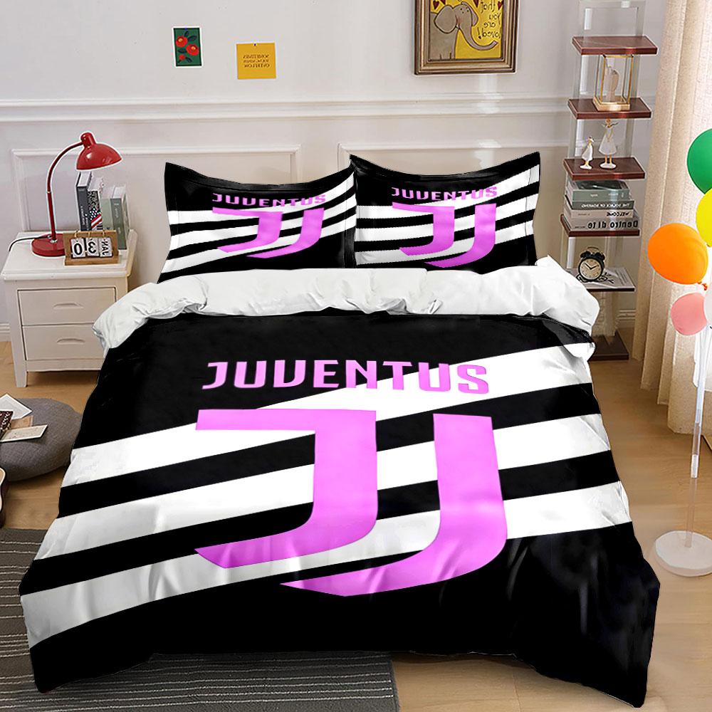 "Juventus logo and stripes." Bedding sets Duvet cover sets Duvet covers Pillowcases(1*Duvet Cover 2*Pillowcases without duvet insert)