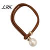 Faux Pearl Curtain Tieback 1Pc Tieback, Woven Rope Adjustable Holder, Stylish Windproof Ties Bead End Draperies Holder for Living Room Bedroom