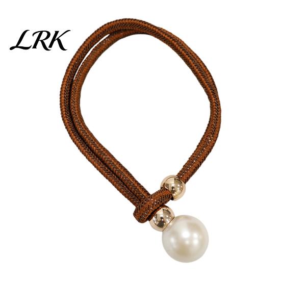 Faux Pearl Curtain Tieback 1Pc Tieback, Woven Rope Adjustable Holder, Stylish Windproof Ties Bead End Draperies Holder for Living Room Bedroom