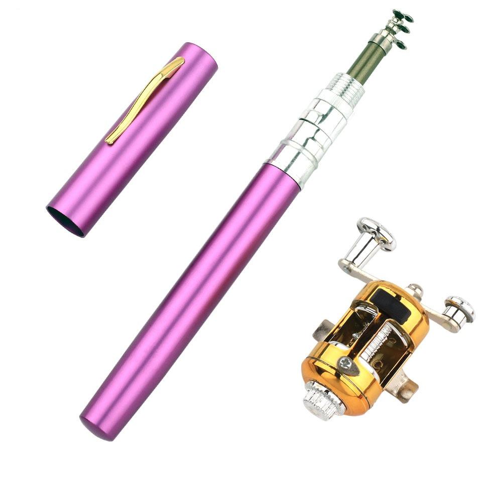 Hard Mini Fishing Pole Portable Fishing Hand Pole Pen Style Fishing Rod Freshwater