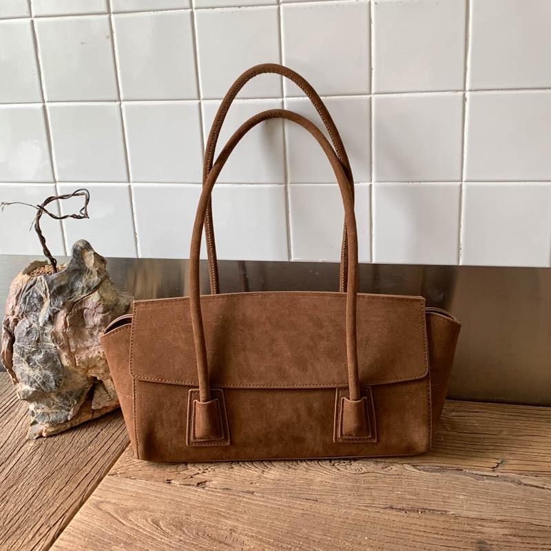 Suede Bag Women's 2025 New Trendy Autumn and Winter Large-capacity Tote Bag Commuter Shoulder Underarm Bag Handbag