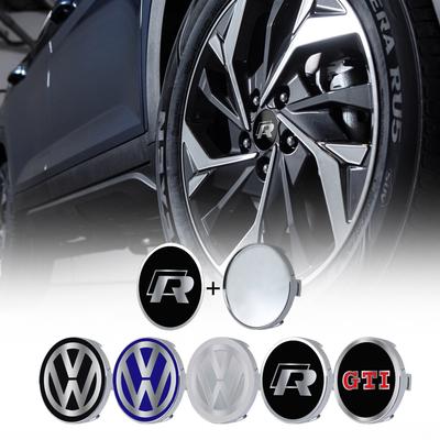 XYZ1 4Pcs 60/63/68MM Car Wheel Center Hub Caps Logo Cover for VW Rline Golf7 8 Passat Variant GTI Motion Caddy Arteon Polo