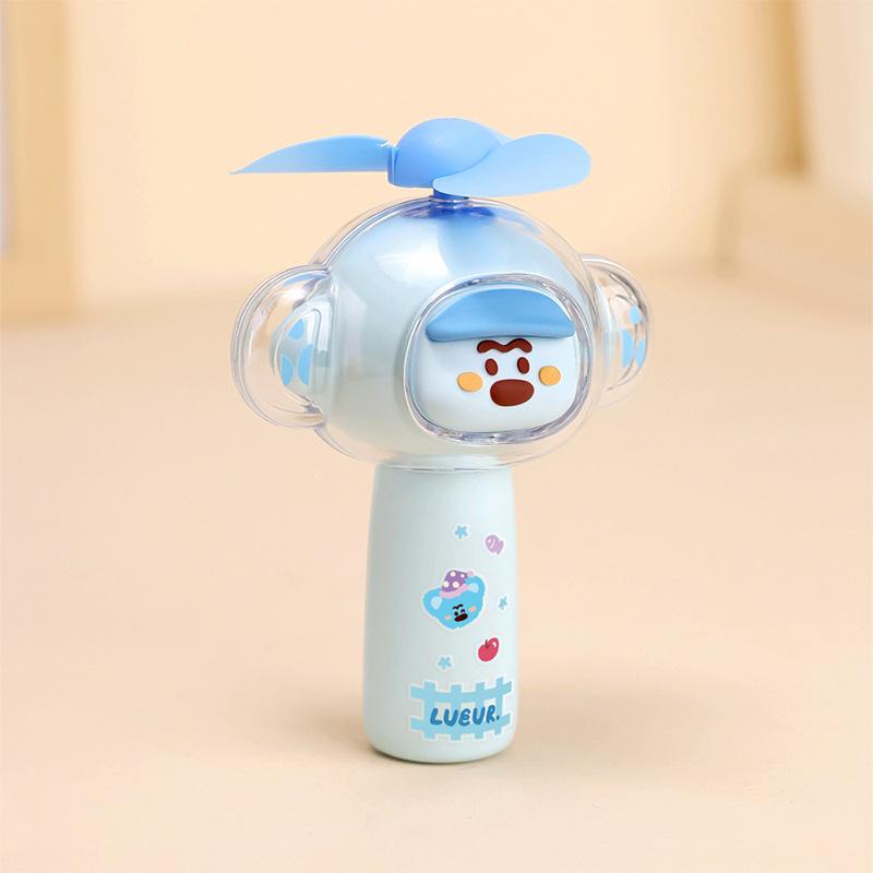 Portable USB Rechargeable Cartoon Mini Fan - Creative Student Gift