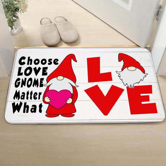 Chic Floor Mat Smooth Multifunctional Gnome Surface Cartoon Flocking Decorative Door Rug for Bathroom