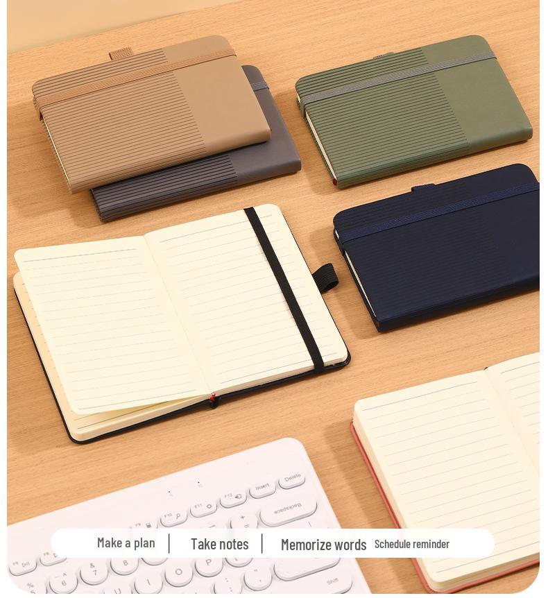 A7 Black Portable A6 Notebook for Students - Mini Pocket-Sized, Simple, Handy Carry-On