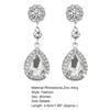 Women Luxury Water Drop Chandelier Earrings Rhinestone Ear Drops Jewelry for Daily Life