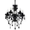 VidaXL Lustre avec 5 Ampoules Cristal Plafonnier Lumière Salon Chambre Maison 240308
