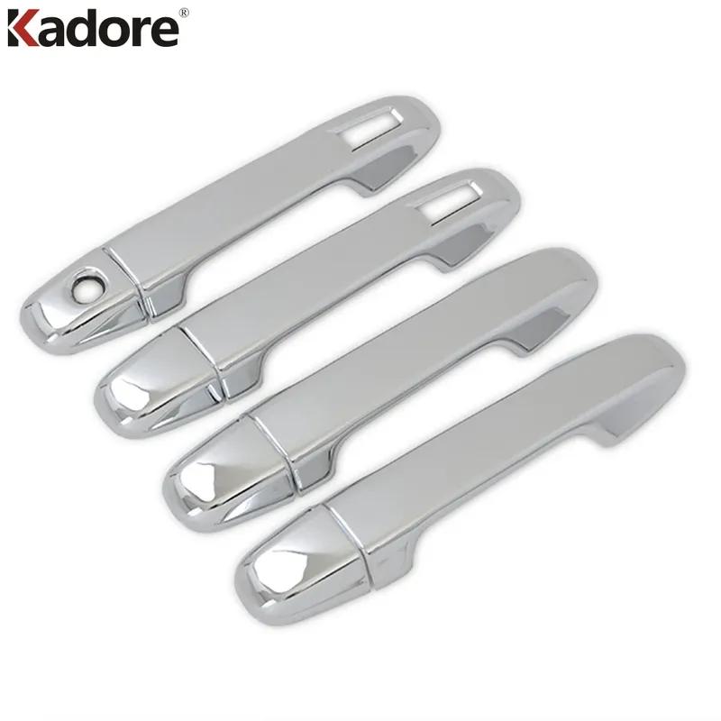 Door Handle Cover Trim For Subaru Forester SK 2018- Carbon Fiber Car Side Door Handles Bowl Cup Frame Overlay Accessories