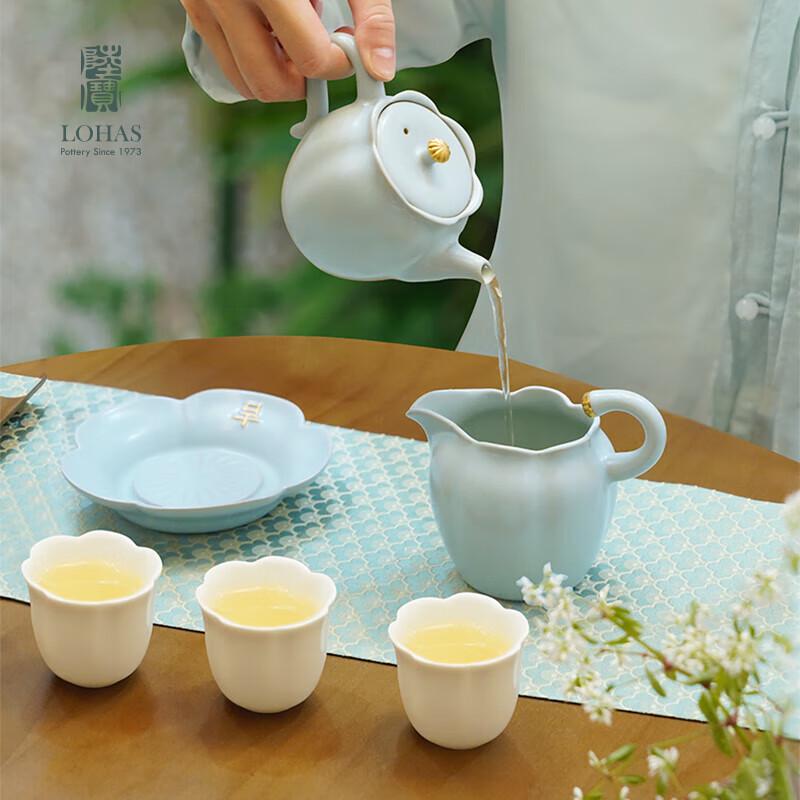 Lu Bao 10-Piece Sky Blue Kung Fu Tea Set
