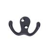 10Pcs Coat Hooks Small Double Prong AntiRust Sturdy   Convenient Wall Mounted Tiebacks for Coat Clothing Keys(Antique Brass Plating )