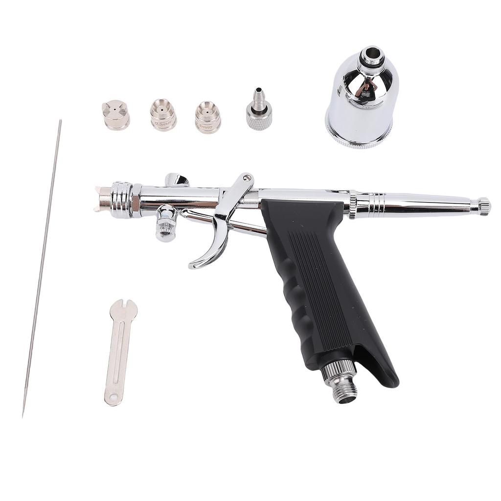 Airbrush Set Double Action Gravity Feed with A 0.3mm Rapid Release Nozzle 15cc Cup Painting Art Supplies