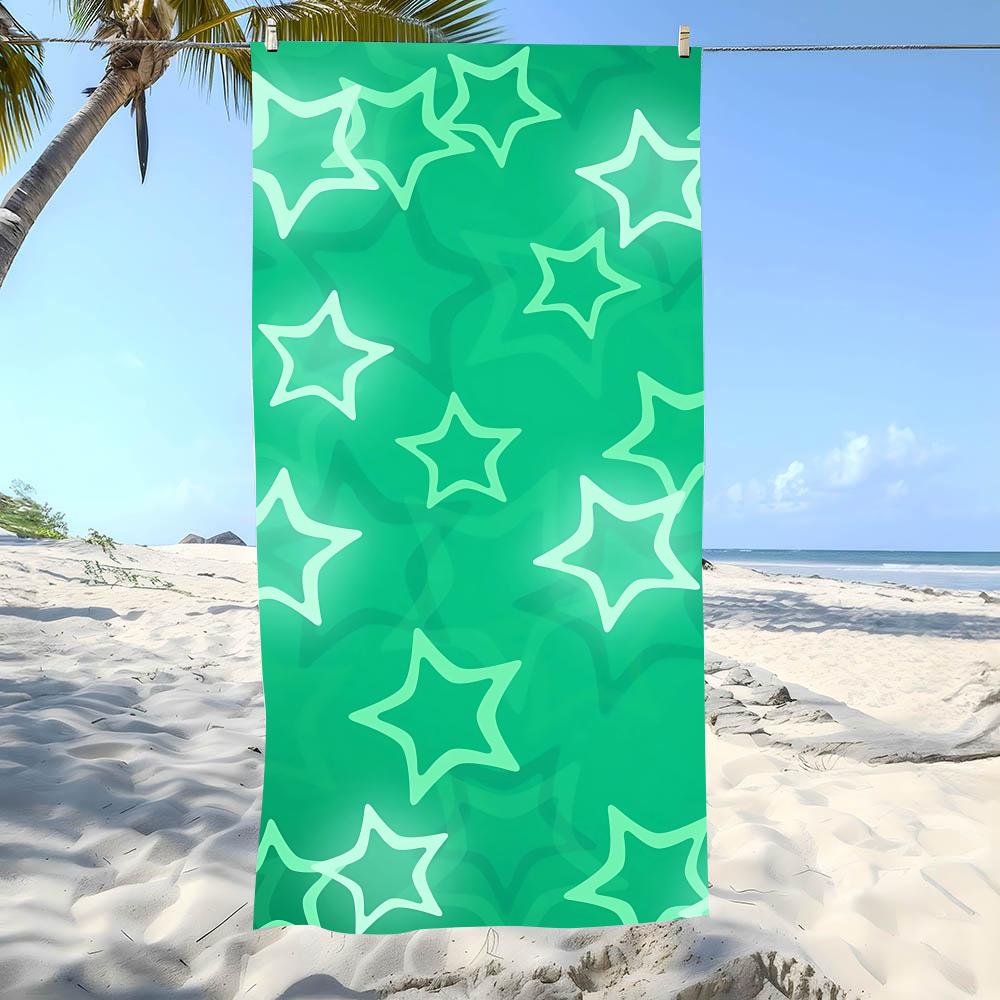 Dreamy Star Pattern Towel Beach Towel Oversized Super Absorbent Soft Swim BeachTowels for Men, Women