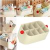 Beige Dopamine Storage Box Plastic Sorting Box Cute Storage Basket  Cosmetics Storage
