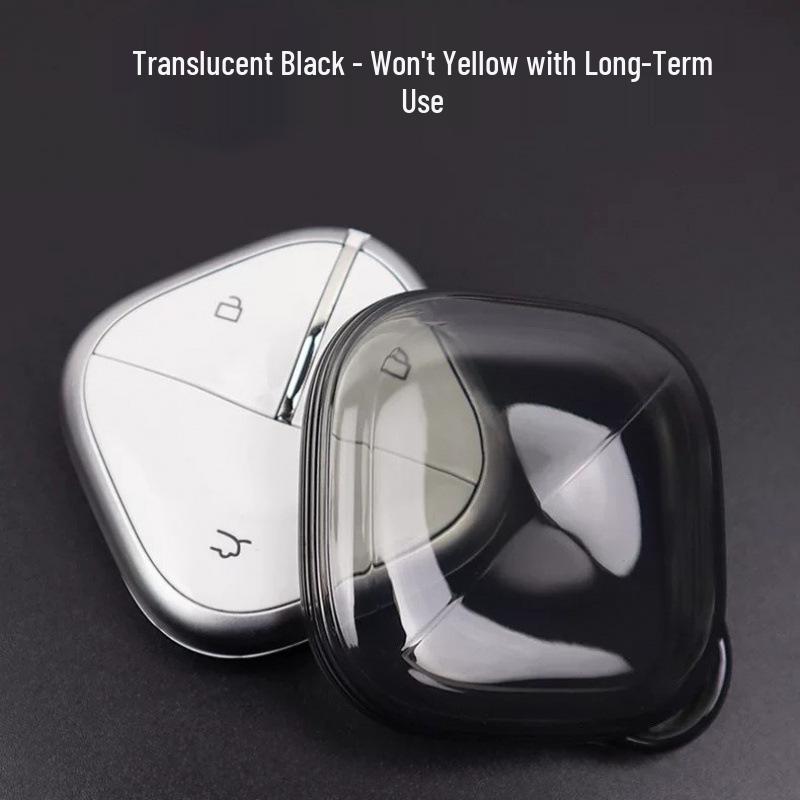Ultra-thin Transparent Key Case for Wuling Bingo, KiWi EV, Baojun Yun Duo & Yueye - Simple Full Coverage Shell